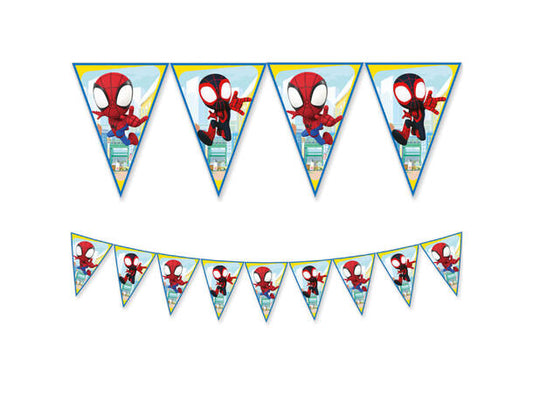 Spidey flaggbanner i papir med 9 flagg