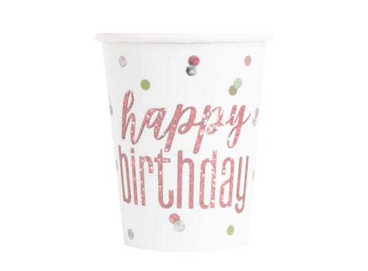 Rosegull Glitz - "Happy Birthday" kopper 2,5dl