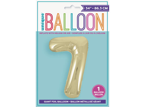 Hvitt gull tallballonger 86cm
