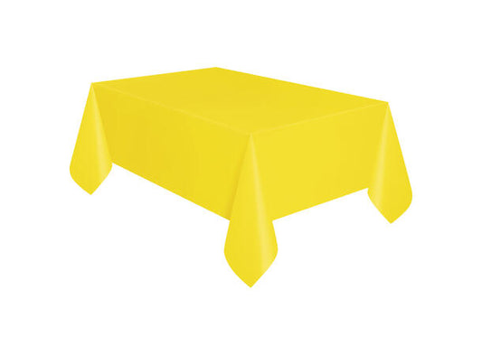 Neon gul firkantet plastduk 137x274cm