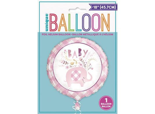 Folieballong elefant rosa 46cm