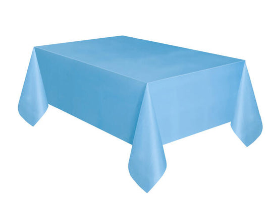 Lys blå duk i plast 137x214cm