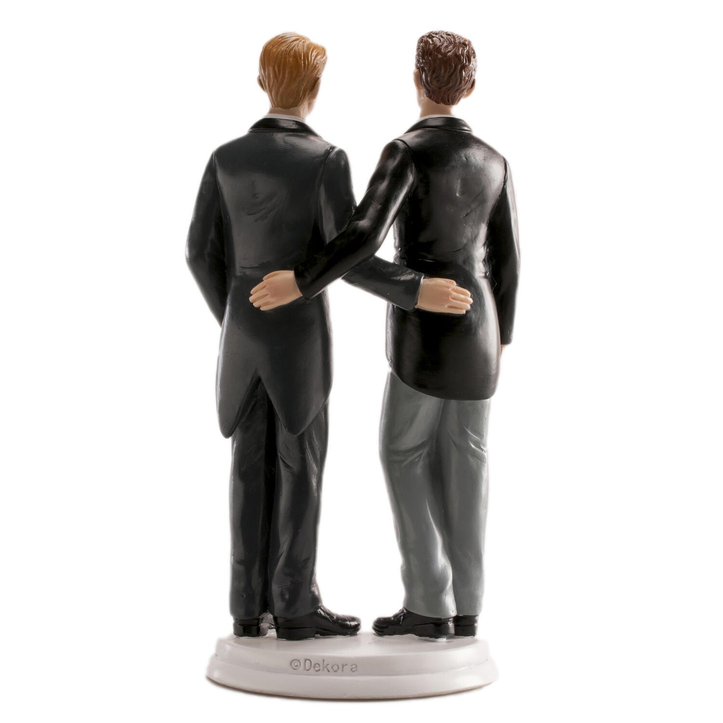 Mannlig brudepar kakefigurer i plast 20cm
