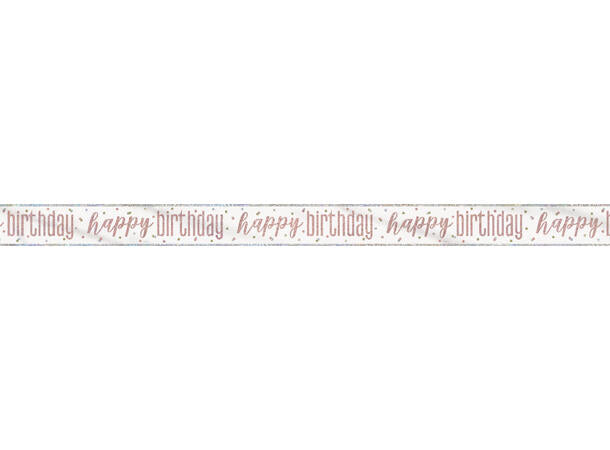 Happy birthday foliebanner rosegull 2,9m