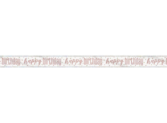 Happy birthday foliebanner rosegull 2,9m