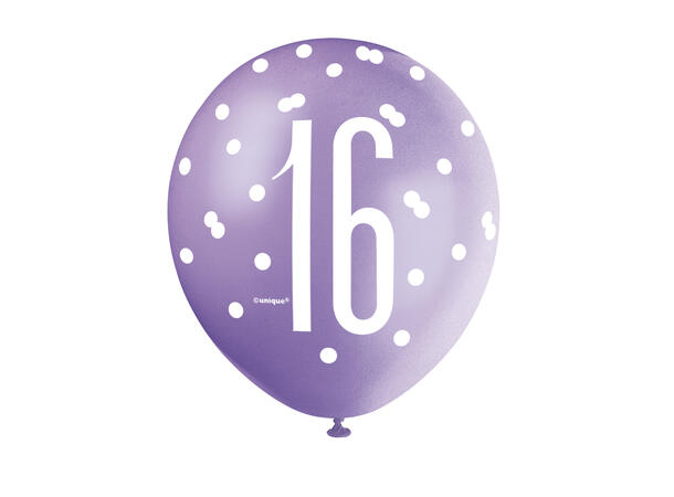 #16 rosa & sølv gummiballonger 30cm