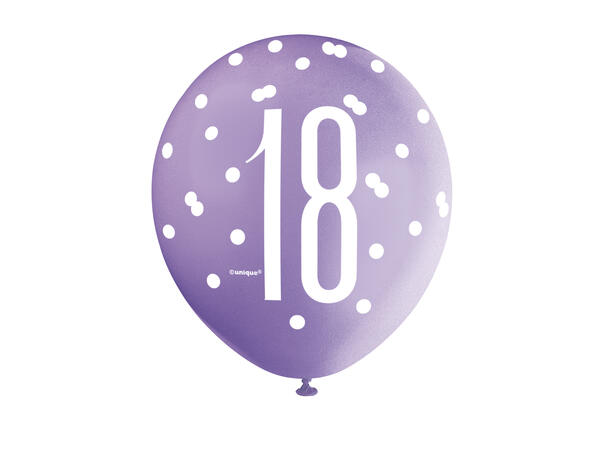 #18 rosa & sølv gummiballonger 30cm