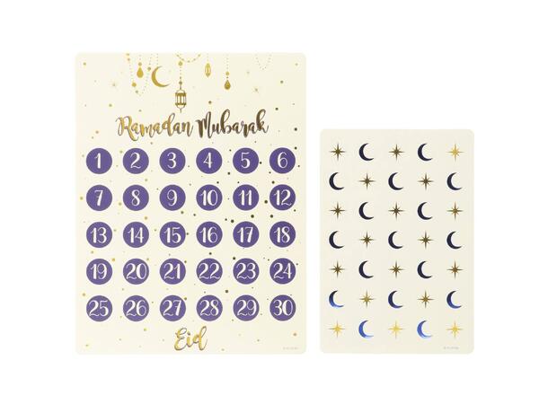 Kalender m/nedtelling Eid Mubarak