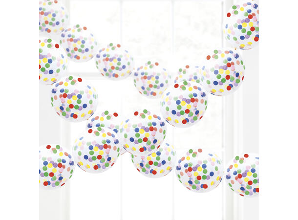 Ballonggirlander med konfetti 15stk 30cm