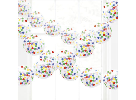 Ballonggirlander med konfetti 15stk 30cm
