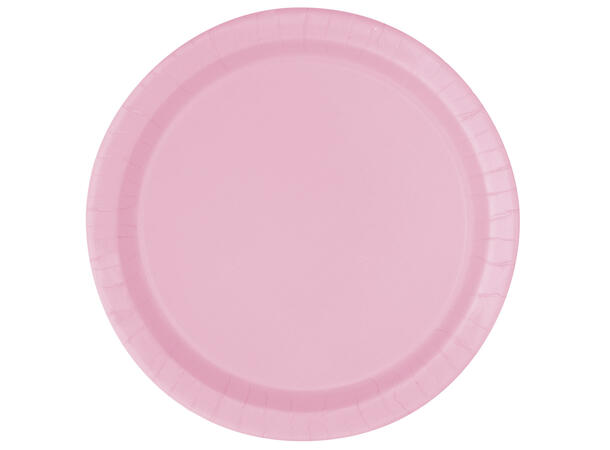 Ensfarget Lys Rosa tallerken - Plastfri 23cm