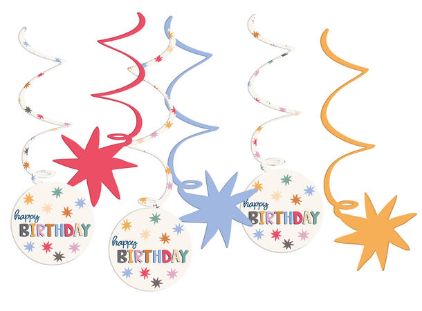 Star burst hengedekorasjon i papir 60cm