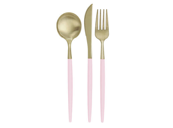 Gull & Lys Rosa - deluxe bestikk i 12 deler