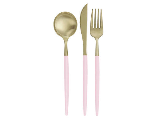 Gull & Lys Rosa - deluxe bestikk i 12 deler