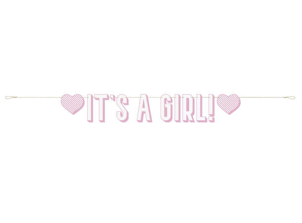 "Its a girl" Bokstavbanner i papir