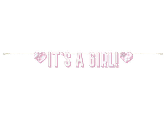 "Its a girl" Bokstavbanner i papir