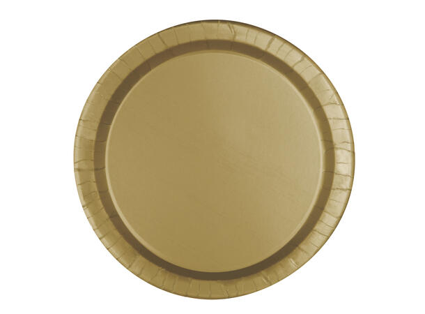 Ensfarget Gull tallerken - Plastfri 23cm