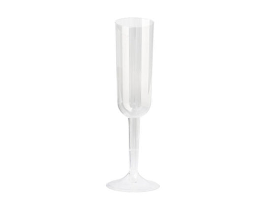 Champagneglass i gjennomsiktig plast 2dl