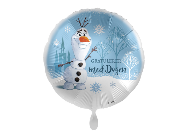 Frost "Gratulerer med dagen Olaf" folieballong 43cm