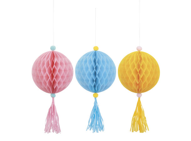 Pastel honeycomb ball I papir
