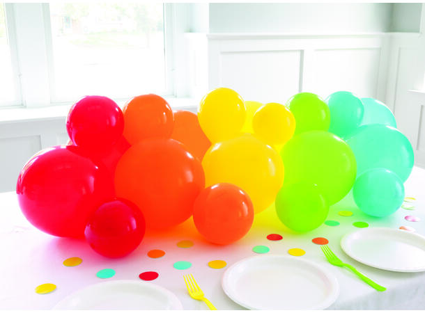 Gummiballonger med bordkonfetti