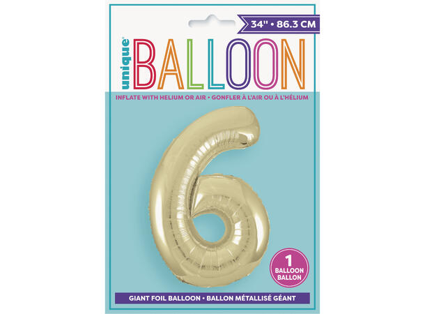 Hvitt gull tallballonger 86cm
