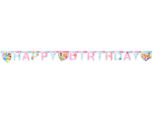 Disney prinsesser FSC "Happy Birthday" leddbanner