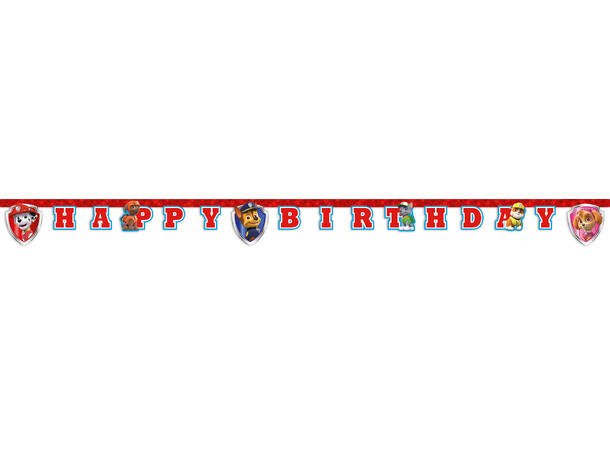Paw Patrol Happy Birthday leddbanner