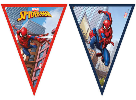 Spider-Man papir flaggbanner med 9 flagg