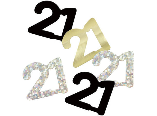 Sort & Sølv Glitz bordkonfetti - #21
