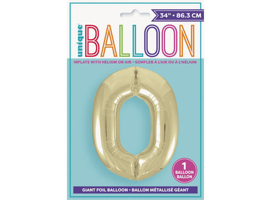 Hvitt gull tallballonger 86cm