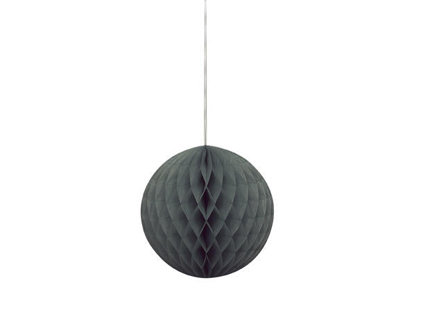 Sort honeycomb ball I papir 20cm