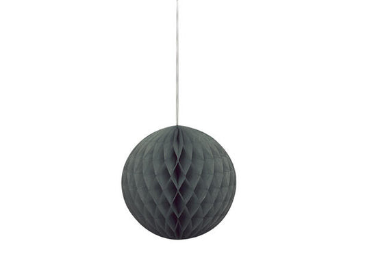 Sort honeycomb ball I papir 20cm