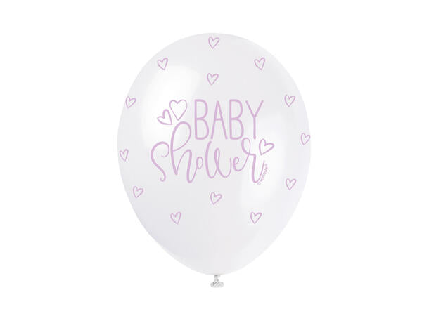 Babyshower gummiballonger assorterte farger 30 cm