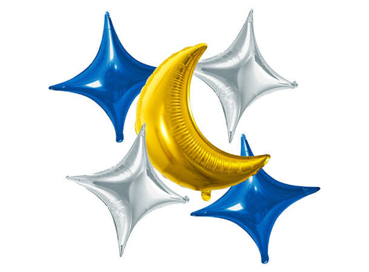 Eid mubarak folieballonger 4x72 og 1x89cm