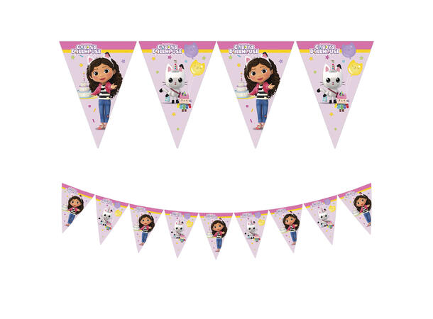 Gabbys Dollhouse FSC flaggbanner med 9 flagg