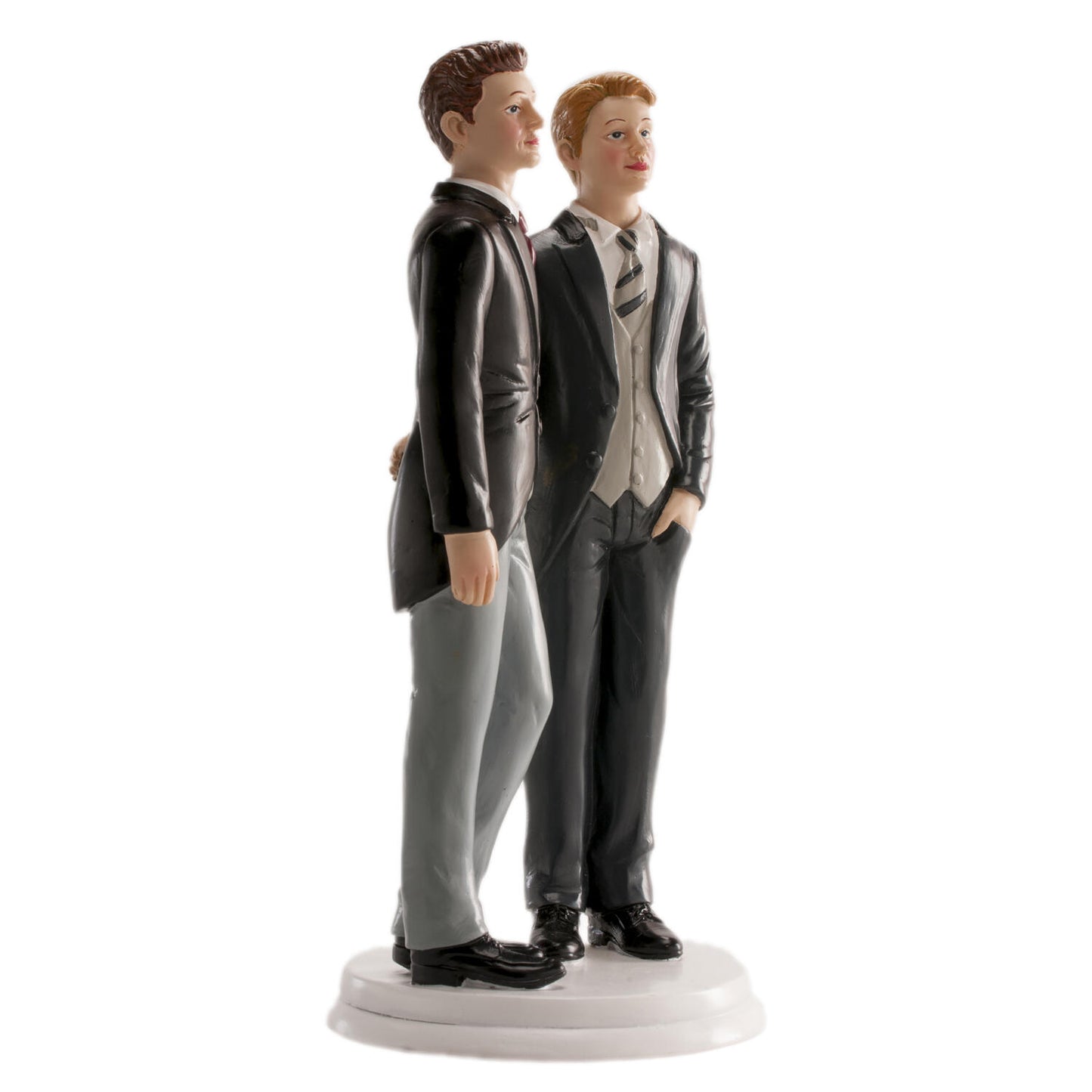 Mannlig brudepar kakefigurer i plast 20cm