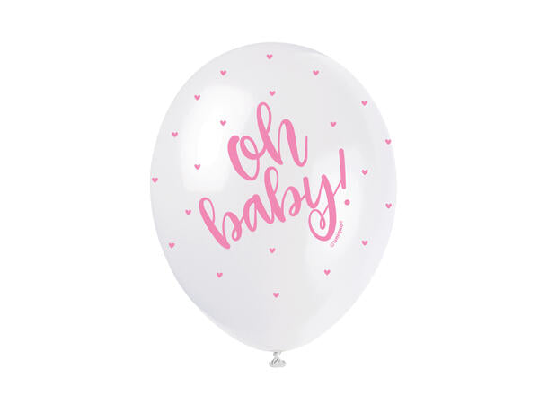 Gummiballonger "Oh baby" 30cm
