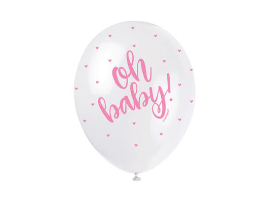 Gummiballonger "Oh baby" 30cm