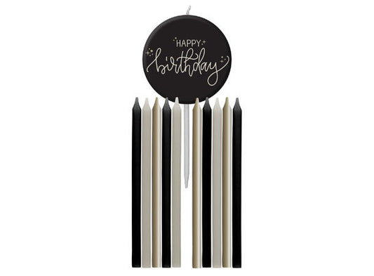 Creme Noir - "Happy Birthday" kakelys 9,5cm