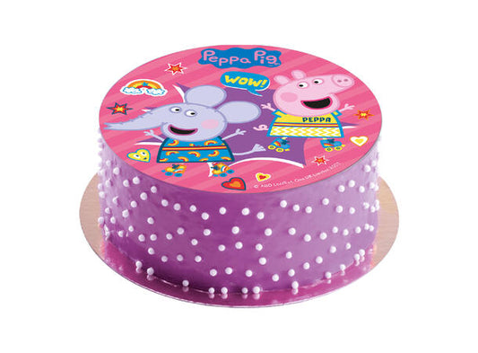 Sukkerfritt spiselig kakeskilt peppa gris 20cm