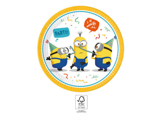 Minions tallerken FSC i papir 23cm
