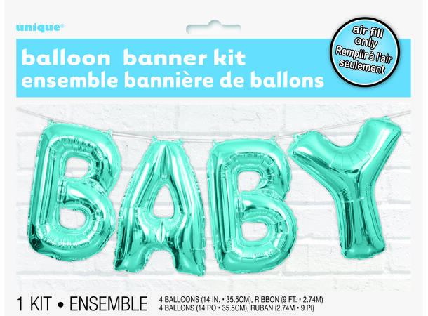 Baby ballongbord i blå 36cm
