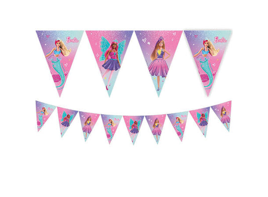 Barbie flaggbanner med 9 flagg