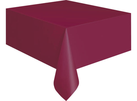 Burgunder rød firkantet plastduk 137x274cm