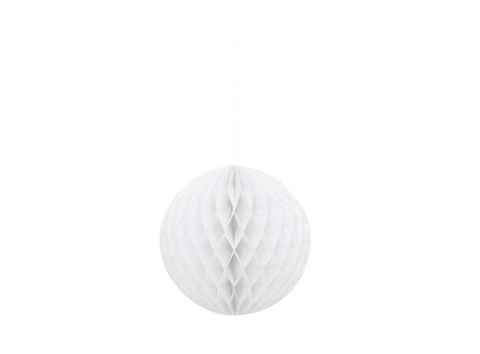 Honeycomb ball i papir - hvit