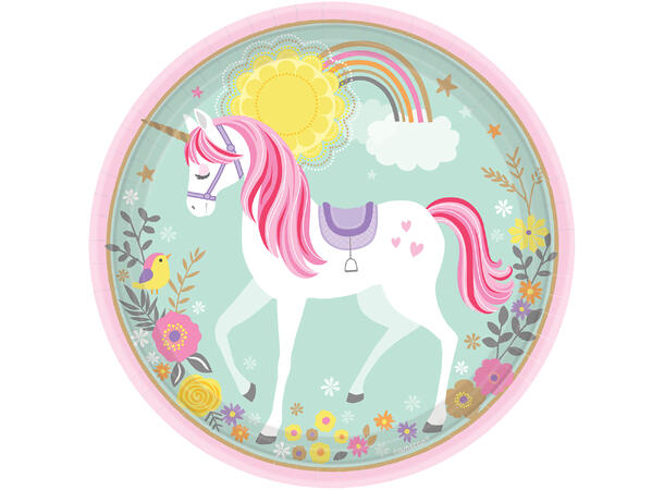 Magical unicorn tallerkener
