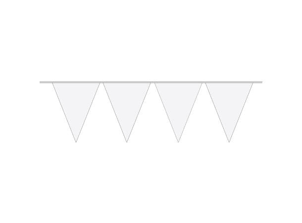 Flaggbanner - mini hvit