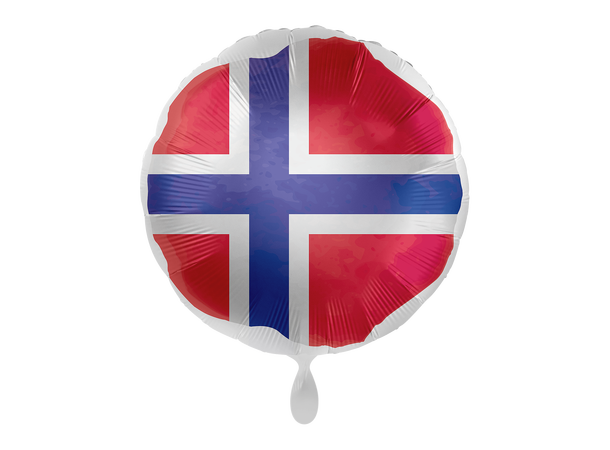 Norsk flagg - folieballong 43cm