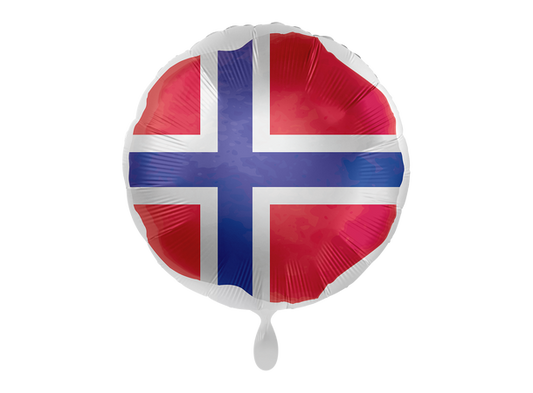 Norsk flagg - folieballong 43cm
